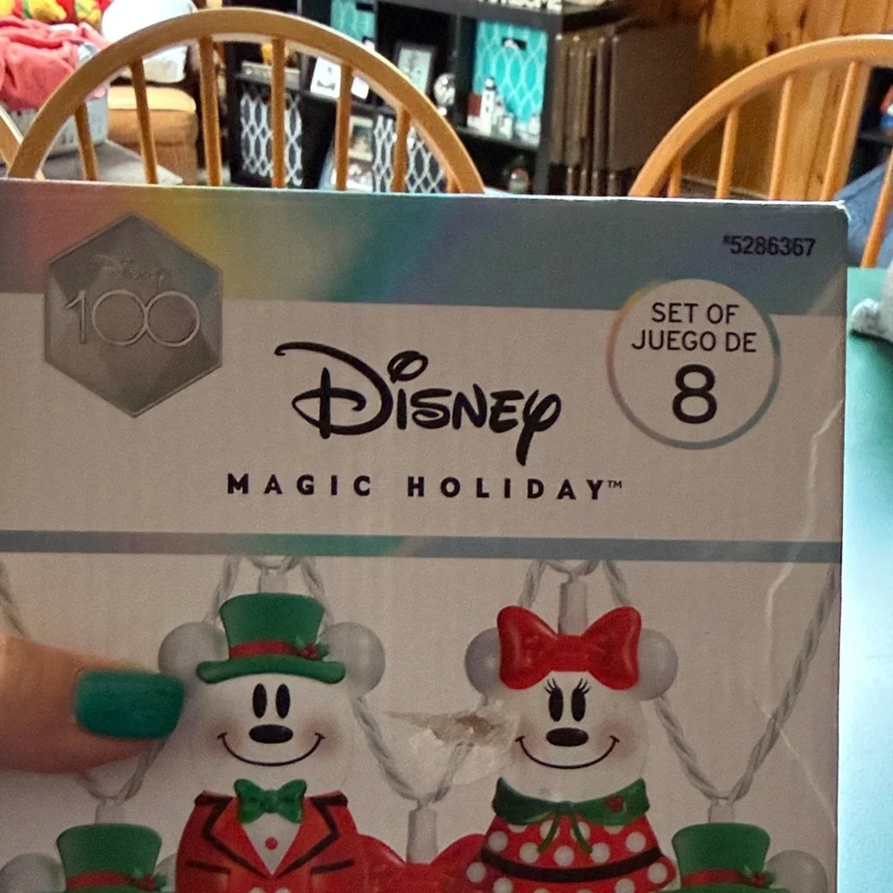 Disney Magic Holiday Mickey & Minnie LED Light String - Red, Green, White